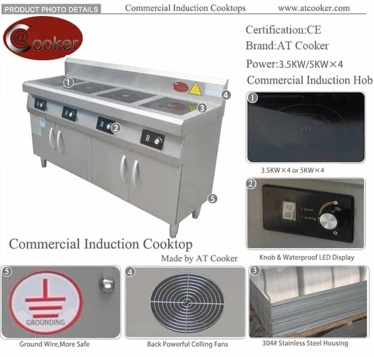 induction stove for commercial use BZT-AYP4D750 induction stove for commercial use