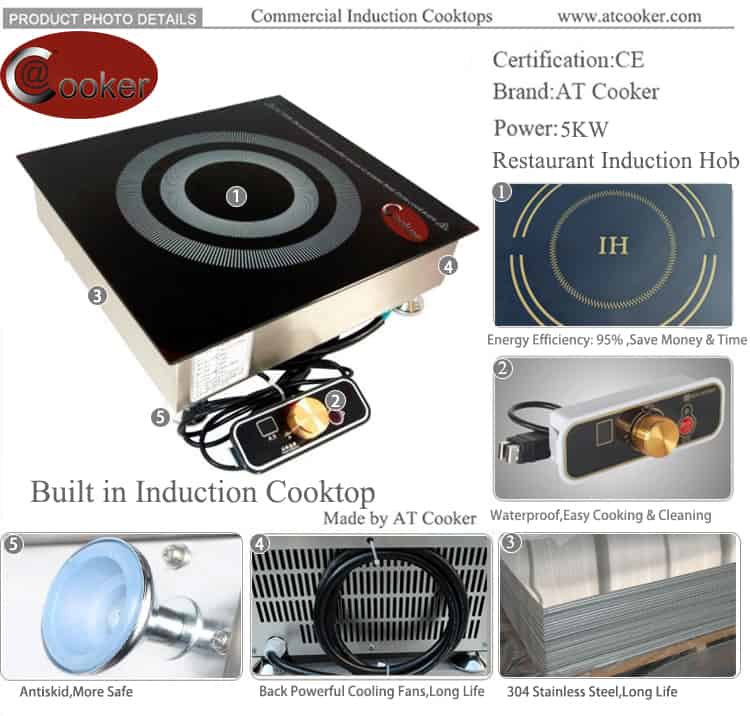 kitchen equipment manufacturers induction cooker for commercial use QRPT-A5 kitchen equipment manufacturers induction cooker for commercial use