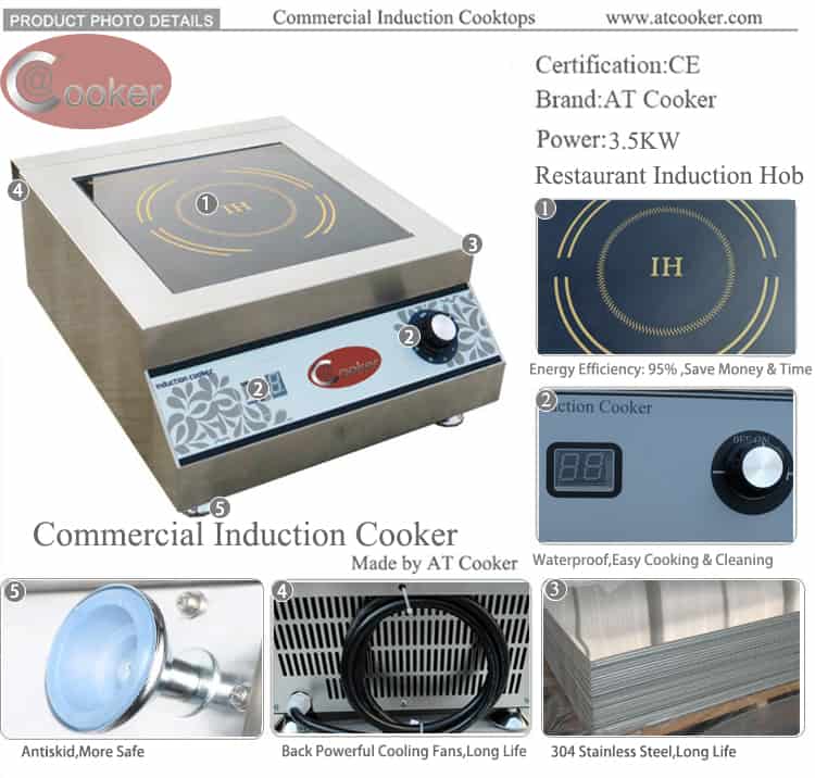 commercial countertop induction cooktop