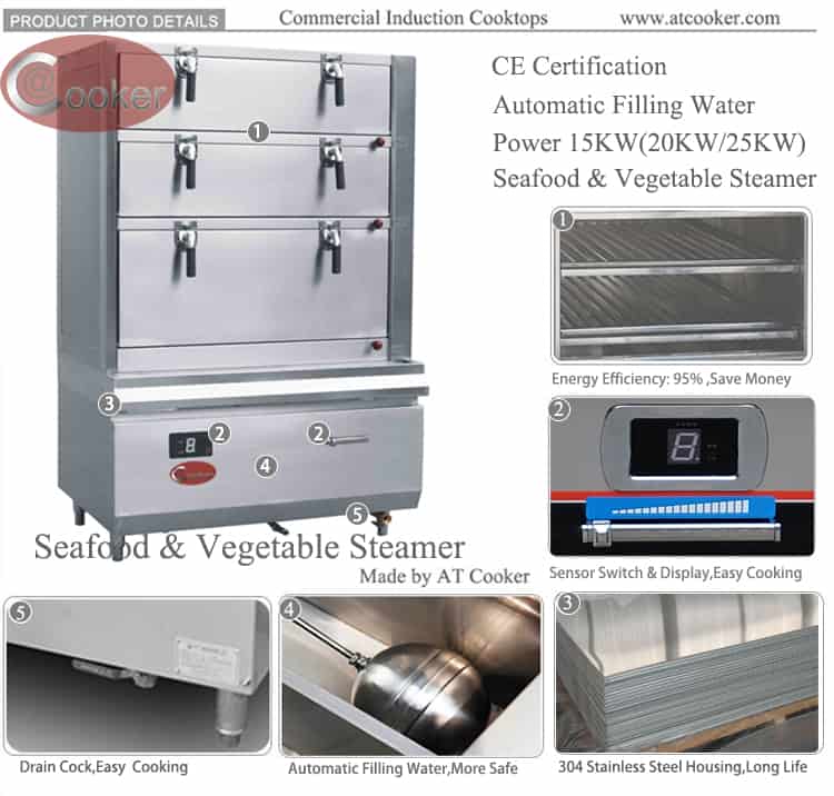 convection steamer commercial seafood steamer ZFGT-AD750 convection steamer commercial seafood steamer