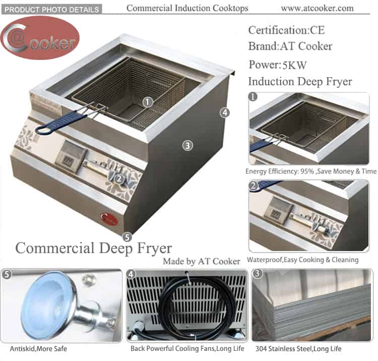 single basket commercial deep fryer 5000w commercial deep fryer