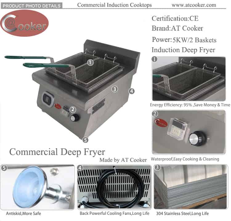 restaurant deep fryer induction