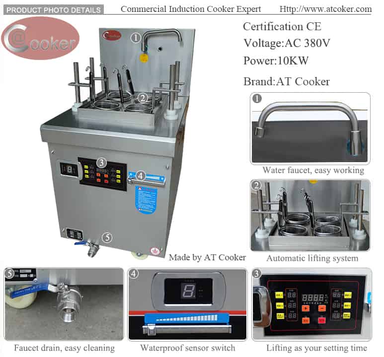 commercial pasta cooker automatic pasta cooker CPC ATT-APSD-A4 D commercial pasta cooker automatic pasta cooker