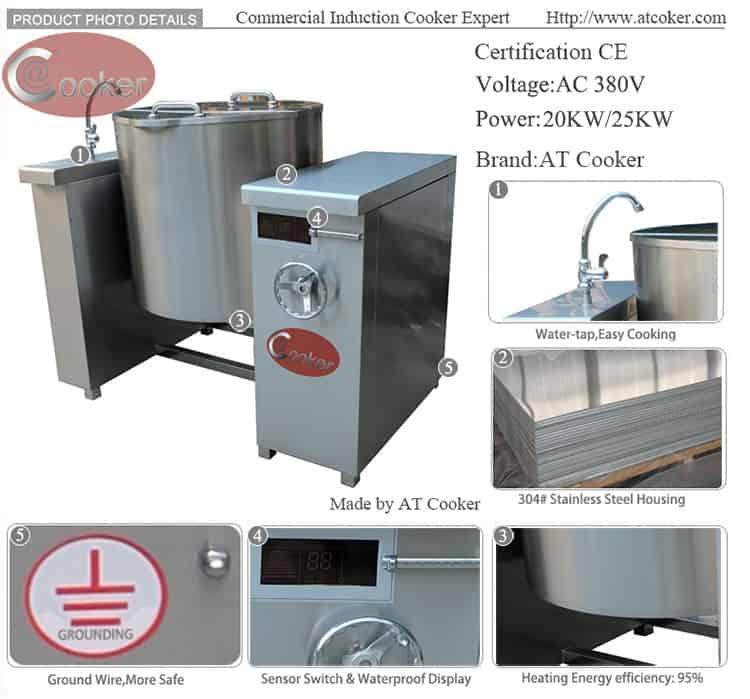 automatic tilting boiling pan