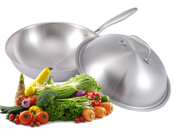 Induction Ready Stainless Steel Wok Pan