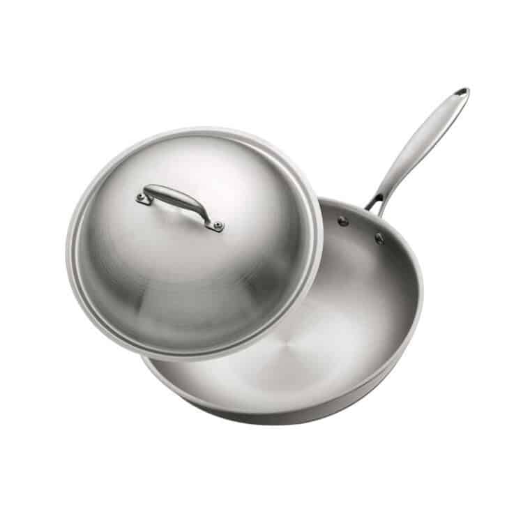 AT Cooker Recommended Stainless Steel Wok (For Induction Stove Efficiency) [From https://www.atcooker.com/commercial-induction-cooktop-lp/]