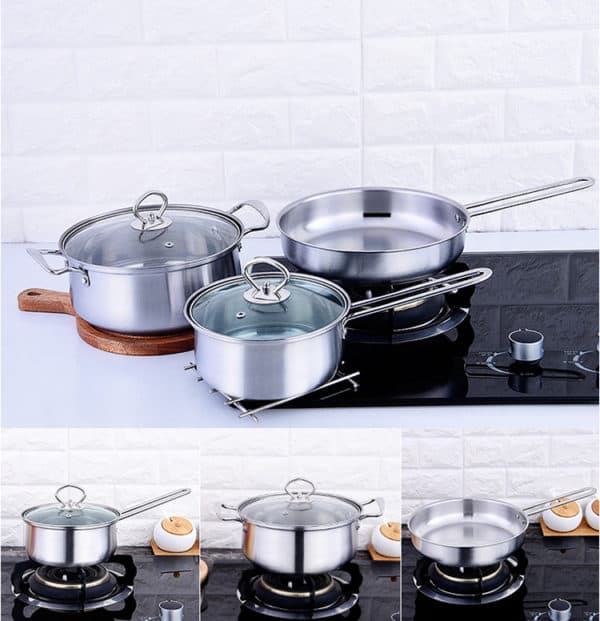 stainless steel induction pan set wholesale SC0703