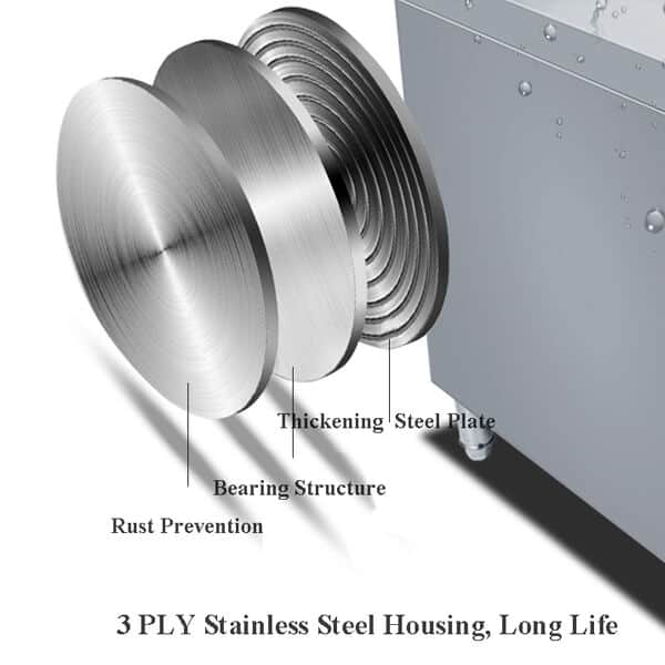 3 PLY stainless steel housing for commercial inductin cooking equip