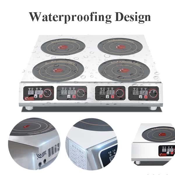 4 commercial induction cooktop BZTA6C4 waterproofing design