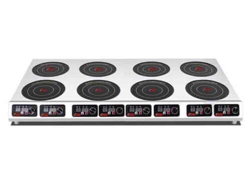 BZT-A6 850 High-Capacity Cooking Station: Restaurant Commercial Induction Hob 8 Zones