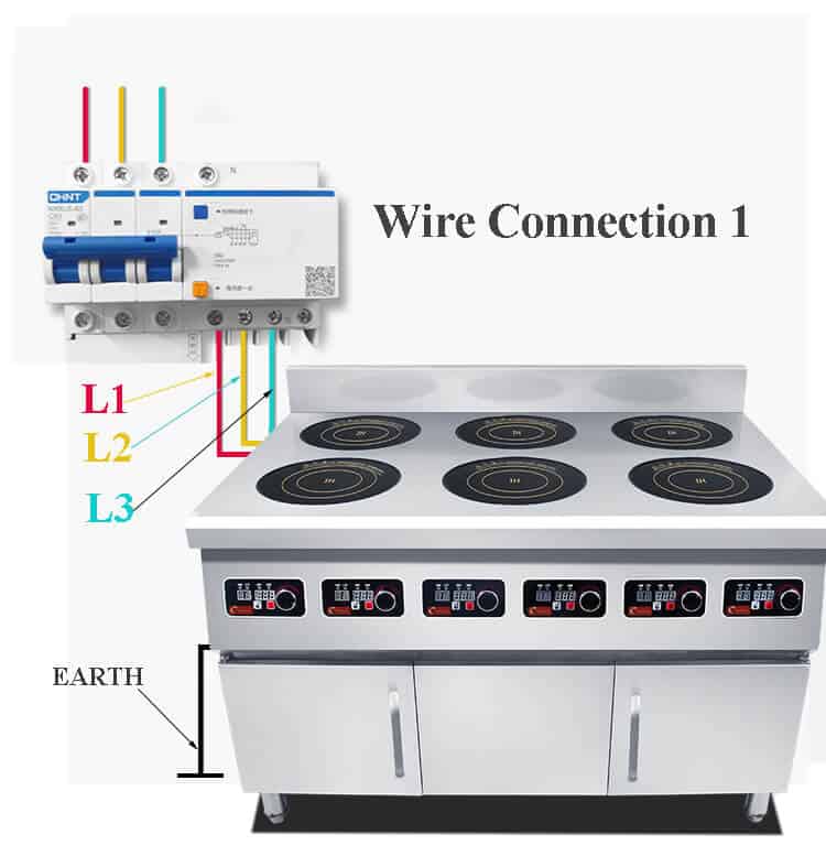 AT Cooker freestanding induction range with 6 hobs