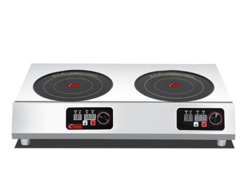 SHPT-A 2C35 double hob commercial induction cooktop 3.5KW