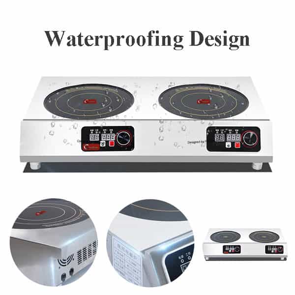 induction cooktop commercial 2 hobs SHPTA 2C WATERPROOFING DESIGN
