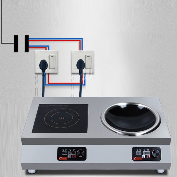 Carbon Steel Wok on AT Cooker BZT-AZH4FO 5KW Burner [From https://www.atcooker.com/product/commercial-induction-hob-and-oven/]
