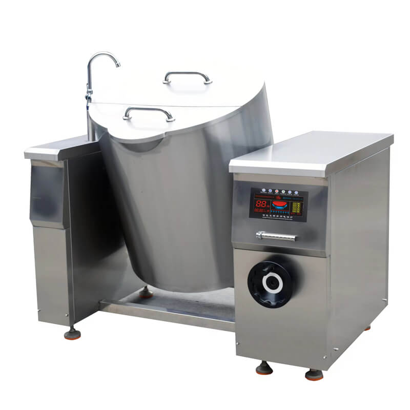 AT Cooker Automatic Tilting Induction Bratt Pan in Action