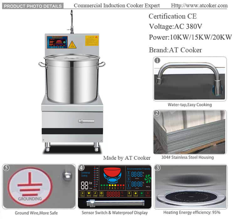Detail of Heavy Duty Stainless Steel Frame and Feet on AT Cooker Stock Pot Burner