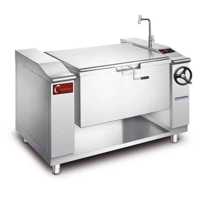 High Productivity Cooking Electric Tilting Braising Pan, 45gal (170lt),  Hygienic Profile, Freestanding with CTS (587035)