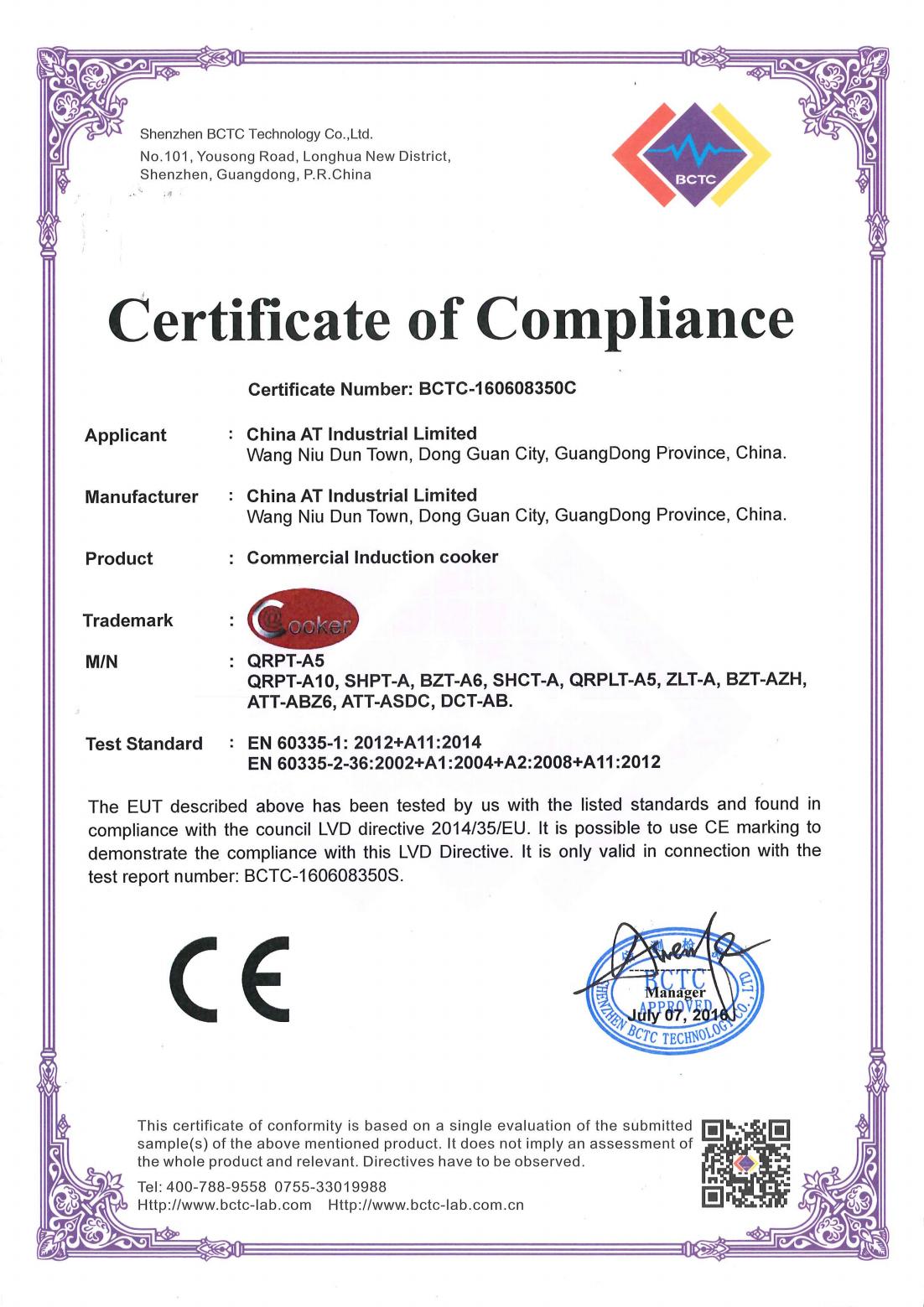 AT CE-LVD CERTIFICATE 3ph_00 CE LVD 380V