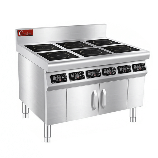 restaurant kitchen use 5KW commercial induction range 6 burner