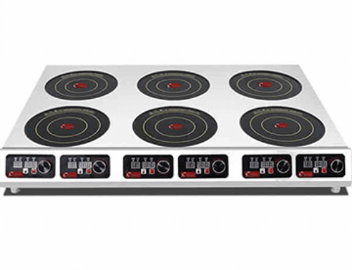 BZT-A6 650 6 hobs restaurant induction range countertop