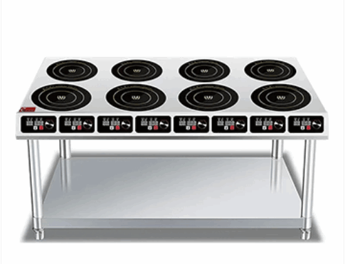 ATT-ABZ6 S835 8 Hob Commercial Induction Burner Heavy Duty for Hotels & Canteens