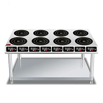 8 burners commercial induction range for restaurant and hotels kitchen