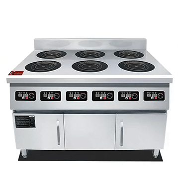 restaurant kitchen use 5KW commercial induction range 6 burner