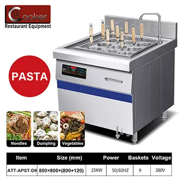 AT Cooker ATT-APST-D9: Freestanding Induction Noodle Cooker (Single Tank)
