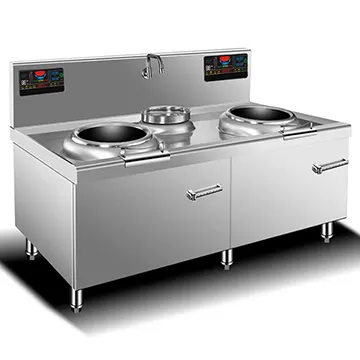 Commercial kitchen wok burner station